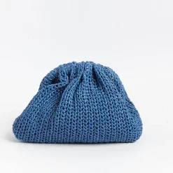 MARIA LA ROSA - Borsa A Tracolla - Mini Game Crochet - Blue<Collezione Borse Donna Clutch