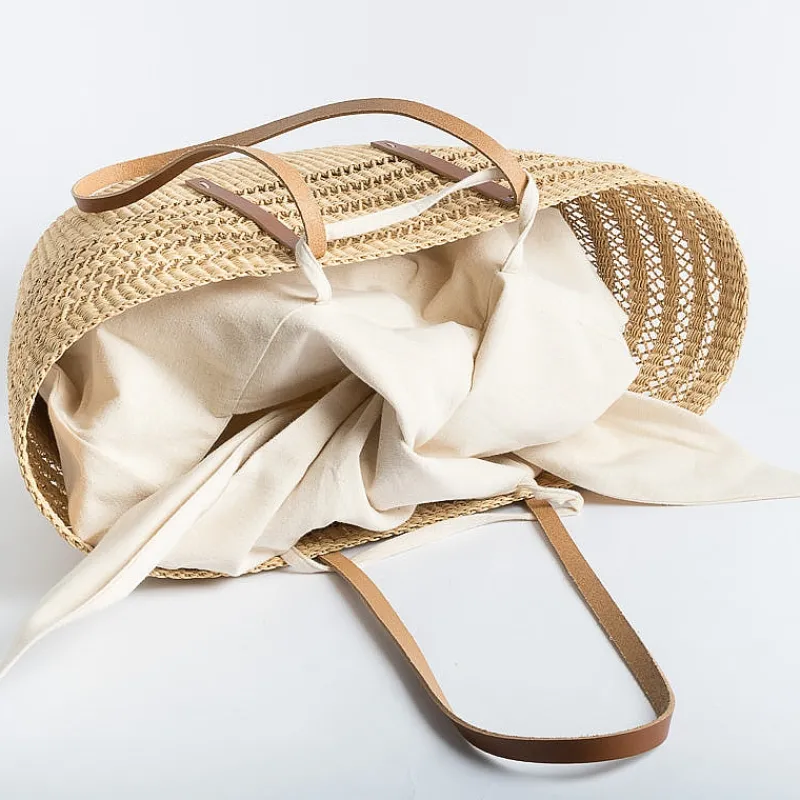 MUUÑ Muun - Borsa Rafia Bicro - Naturale<Collezione Borse Donna Borse A Spalla
