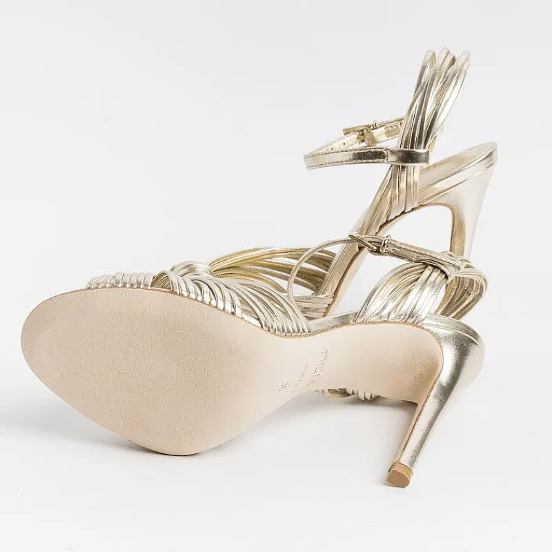 NCUB - Sandali Con Tacco - Sole 20 - Laminato Platino<Collezione Scarpe Donna Sposa