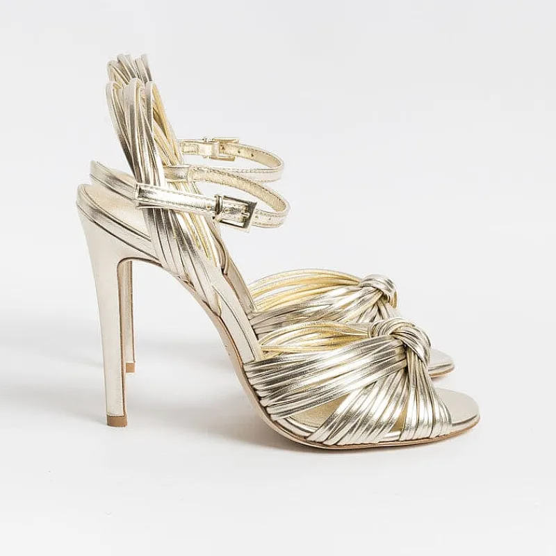 NCUB - Sandali Con Tacco - Sole 20 - Laminato Platino<Collezione Scarpe Donna Sposa