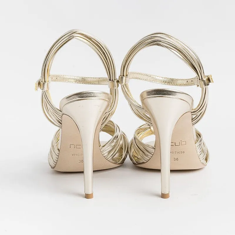 NCUB - Sandali Con Tacco - Sole 20 - Laminato Platino<Collezione Scarpe Donna Sposa