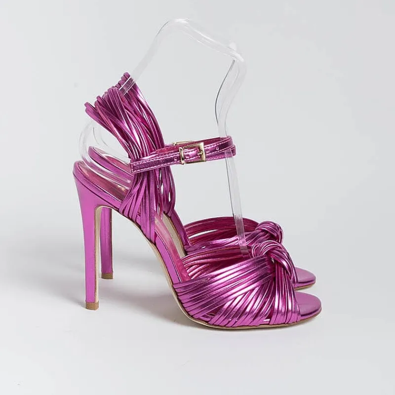 NCUB - Sandali Con Tacco - Sole 20 - Laminato Fucsia<Collezione Scarpe Donna Sandali Con Tacco