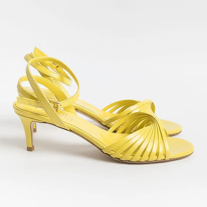 NCUB - Sandali Con Tacco - Luna 21 - Pelle Giallo<Collezione Scarpe Donna Sandali Con Tacco