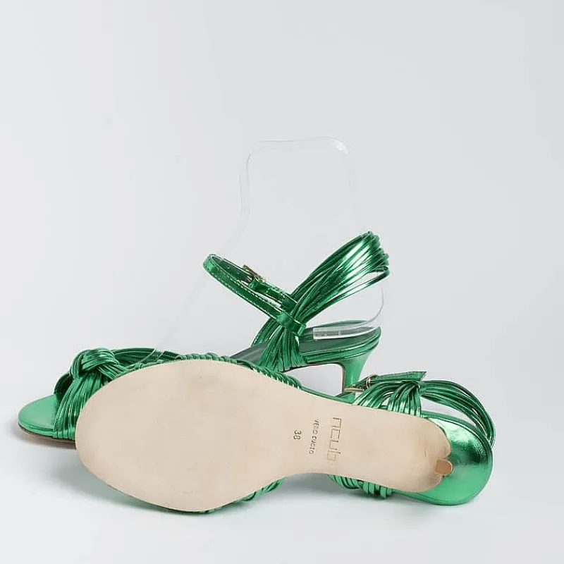 NCUB - Sandali Con Tacco- Luna 22 - Laminato Verde<Collezione Scarpe Donna Sandali Con Tacco