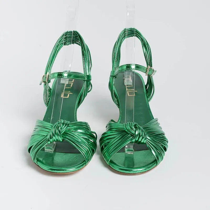 NCUB - Sandali Con Tacco- Luna 22 - Laminato Verde<Collezione Scarpe Donna Sandali Con Tacco