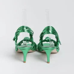 NCUB - Sandali Con Tacco- Luna 22 - Laminato Verde<Collezione Scarpe Donna Sandali Con Tacco