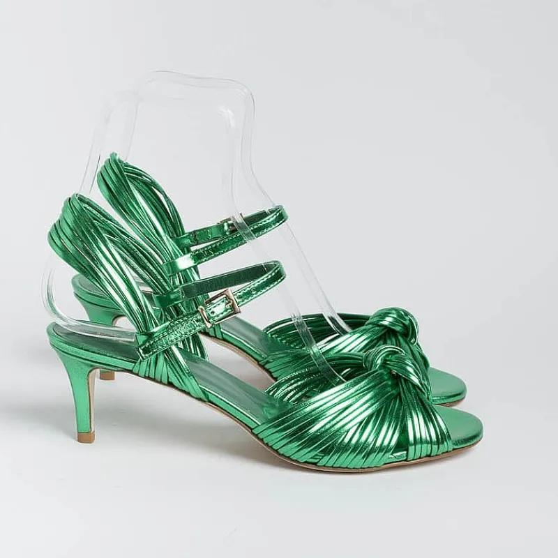 NCUB - Sandali Con Tacco- Luna 22 - Laminato Verde<Collezione Scarpe Donna Sandali Con Tacco