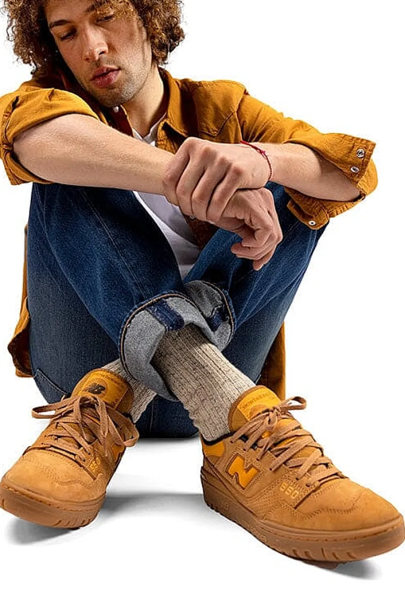 NEW BALANCE - Collezione Uomo New Balance - Sneakers Bb550Wea - Camoscio Cuoio<Collezione Scarpe Uomo Sneakers