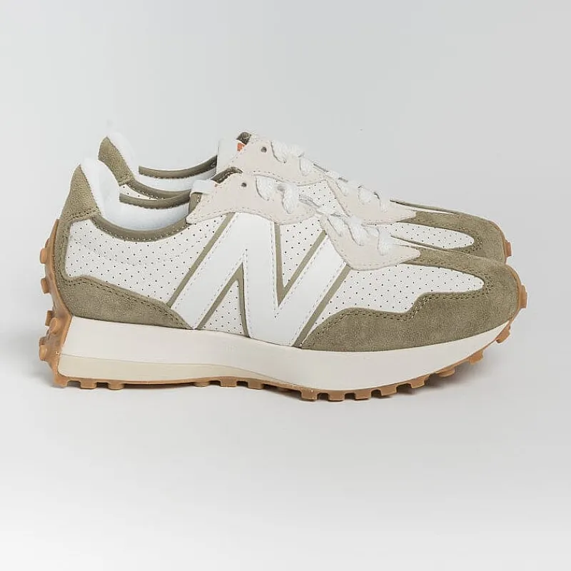 NEW BALANCE - Collezione Donna New Balance - Sneakers Ms327Pq - Bianco Verde<Collezione Scarpe Donna Sneakers