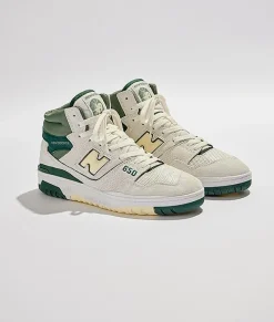 NEW BALANCE - Collezione Donna New Balance - Sneakers Unisex Bb650Rvg - Bianco Verde<Collezione Scarpe Donna Sneakers