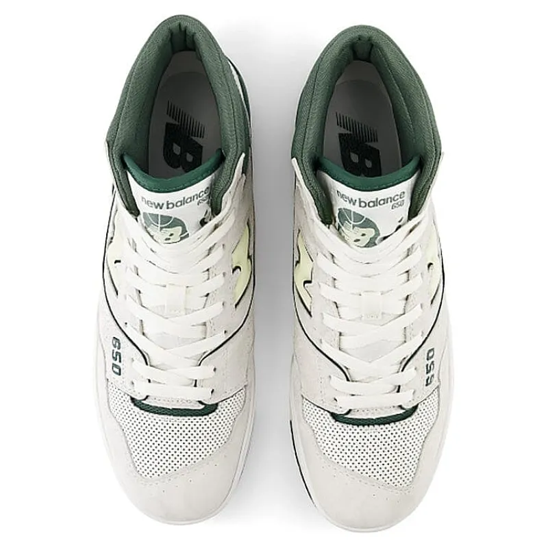 NEW BALANCE - Collezione Uomo New Balance - Sneakers Unisex Bb650Rvg - Bianco Verde<Collezione Scarpe Uomo Sneakers