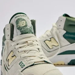 NEW BALANCE - Collezione Uomo New Balance - Sneakers Unisex Bb650Rvg - Bianco Verde<Collezione Scarpe Uomo Sneakers