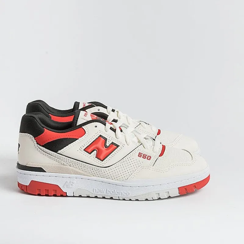 NEW BALANCE - Collezione Uomo New Balance - Sneakers Unisex Bb550Vtb - Bianco Rosso<Collezione Scarpe Uomo Sneakers