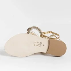 PAOLA FIORENZA - Sandali Bassi Infradito - Ss2353 - Ambra Cristal Platino<Collezione Scarpe Donna Sandali Bassi