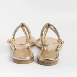 PAOLA FIORENZA - Sandali Bassi Infradito - Ss2353 - Ambra Cristal Platino<Collezione Scarpe Donna Sandali Bassi