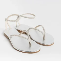 PAOLA FIORENZA - Sandali Bassi Infradito Fd03 - Argento<Collezione Scarpe Donna Infradito