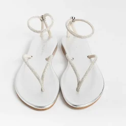 PAOLA FIORENZA - Sandali Bassi Infradito Fd03 - Argento<Collezione Scarpe Donna Infradito