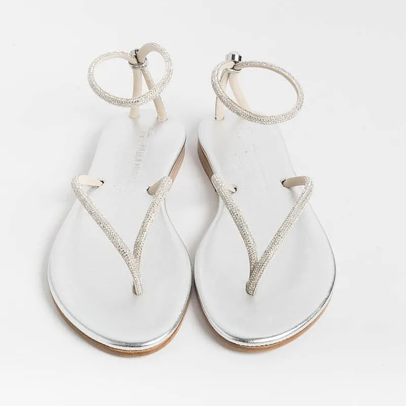 PAOLA FIORENZA - Sandali Bassi Infradito Fd03 - Argento<Collezione Scarpe Donna Infradito