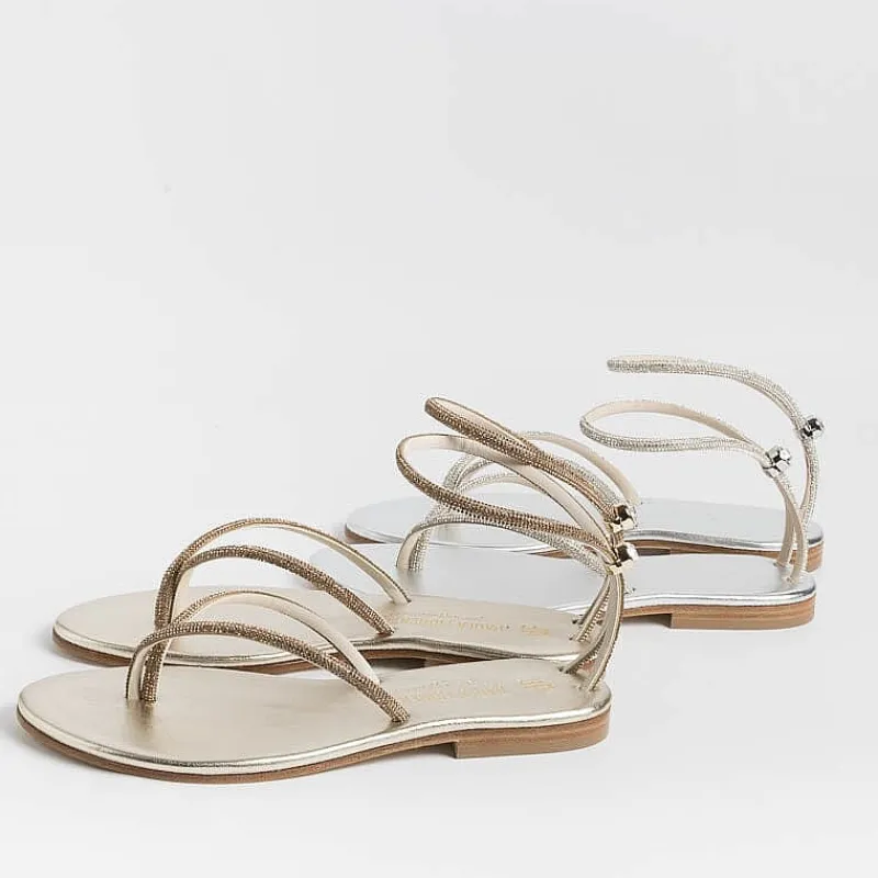 PAOLA FIORENZA - Sandali Bassi Infradito Fd03 - Argento<Collezione Scarpe Donna Infradito