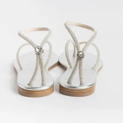 PAOLA FIORENZA - Sandali Bassi Infradito Fd03 - Argento<Collezione Scarpe Donna Infradito