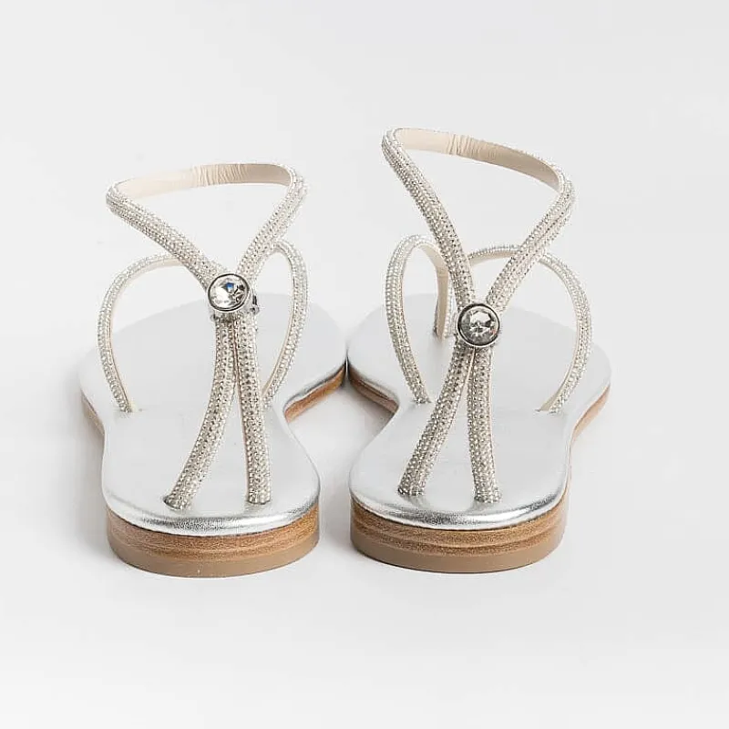 PAOLA FIORENZA - Sandali Bassi Infradito Fd03 - Argento<Collezione Scarpe Donna Infradito