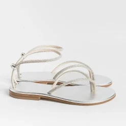 PAOLA FIORENZA - Sandali Bassi Infradito Fd03 - Argento<Collezione Scarpe Donna Infradito