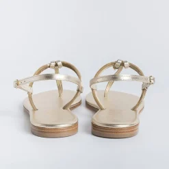 PAOLA FIORENZA - Sandali Bassi Infradito - Bs05 - Platino/Verde<Collezione Scarpe Donna Infradito