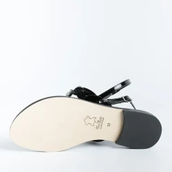 PAOLA FIORENZA - Sandali Bassi Infradito Bs05 Nodino - Velluto - Nero<Collezione Scarpe Donna Sandali Bassi