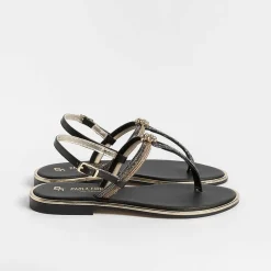 PAOLA FIORENZA - Sandali Bassi Infradito - Ss2378 - Ambra Black<Collezione Scarpe Donna Sandali Bassi