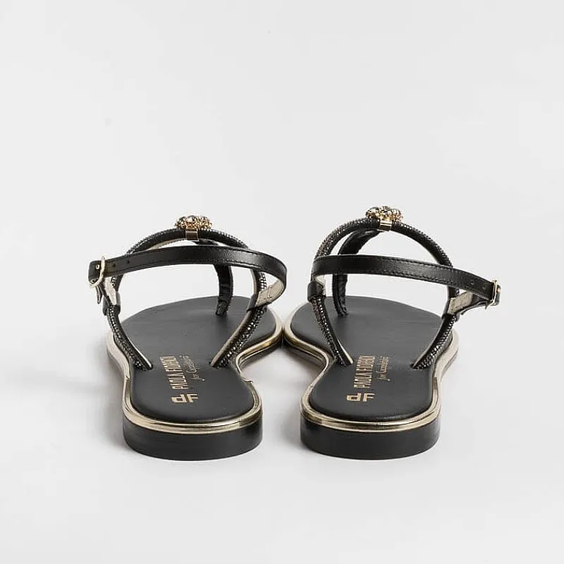PAOLA FIORENZA - Sandali Bassi Infradito - Ss2378 - Ambra Black<Collezione Scarpe Donna Sandali Bassi