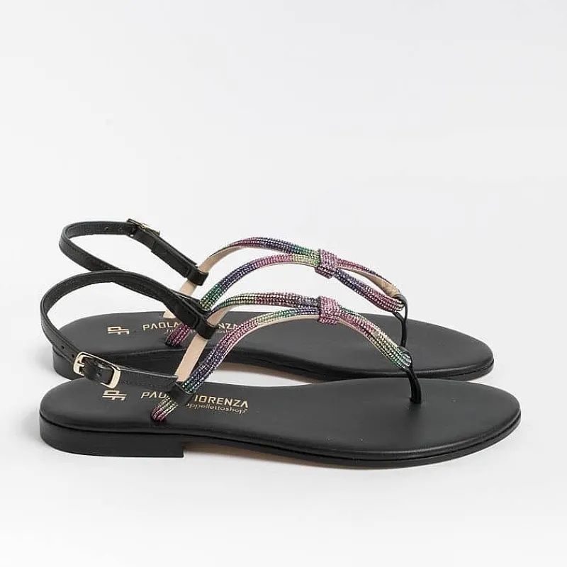 PAOLA FIORENZA - Sandali Bassi Infradito - Ss2336 - Nero<Collezione Scarpe Donna Sandali Bassi