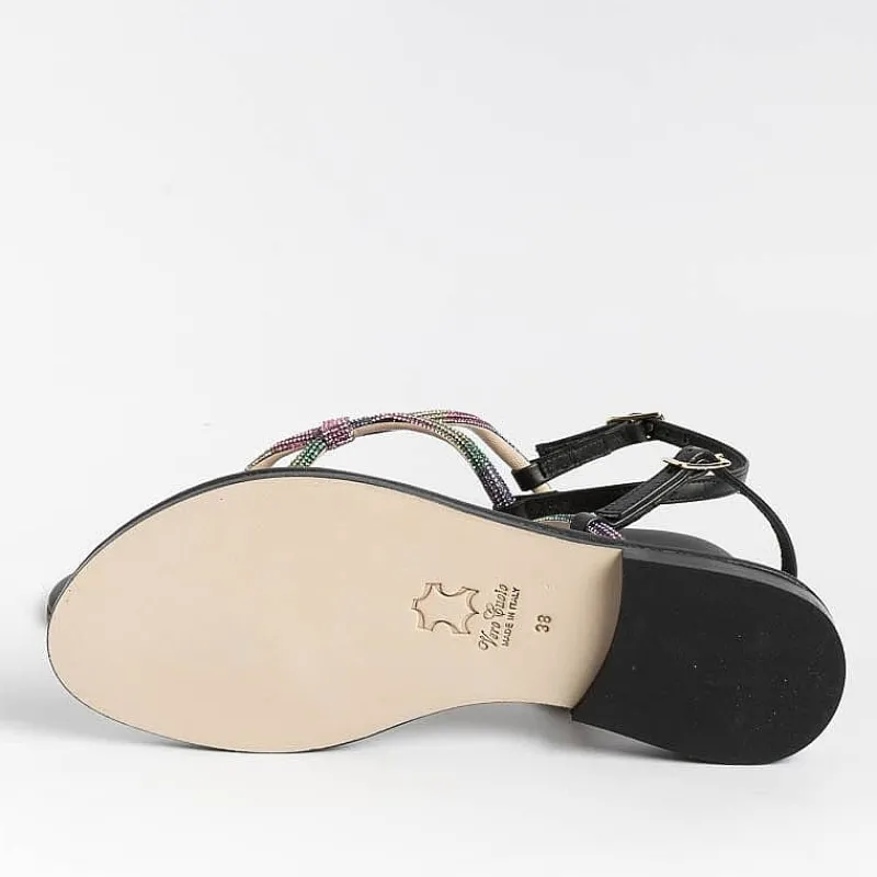 PAOLA FIORENZA - Sandali Bassi Infradito - Ss2336 - Nero<Collezione Scarpe Donna Sandali Bassi