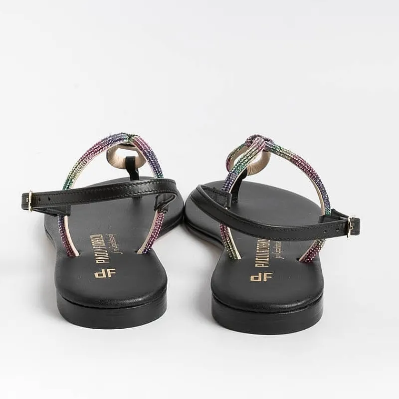 PAOLA FIORENZA - Sandali Bassi Infradito - Ss2336 - Nero<Collezione Scarpe Donna Sandali Bassi