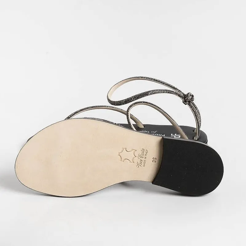 PAOLA FIORENZA - Sandali Bassi Infradito Fd03 - Nero<Collezione Scarpe Donna Sandali Bassi