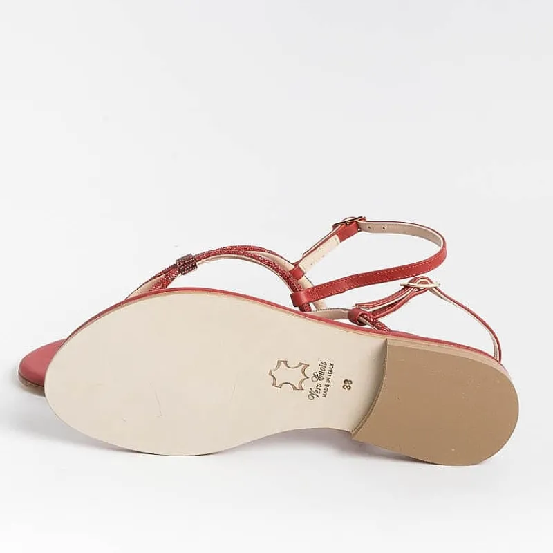 PAOLA FIORENZA - Sandali Bassi Infradito - Ss2336 - Rosso<Collezione Scarpe Donna Sandali Bassi