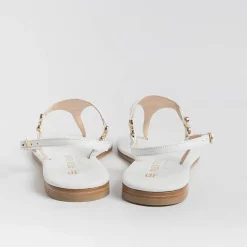PAOLA FIORENZA - Sandali Bassi Infradito Triangolo - Bianco<Collezione Scarpe Donna Infradito