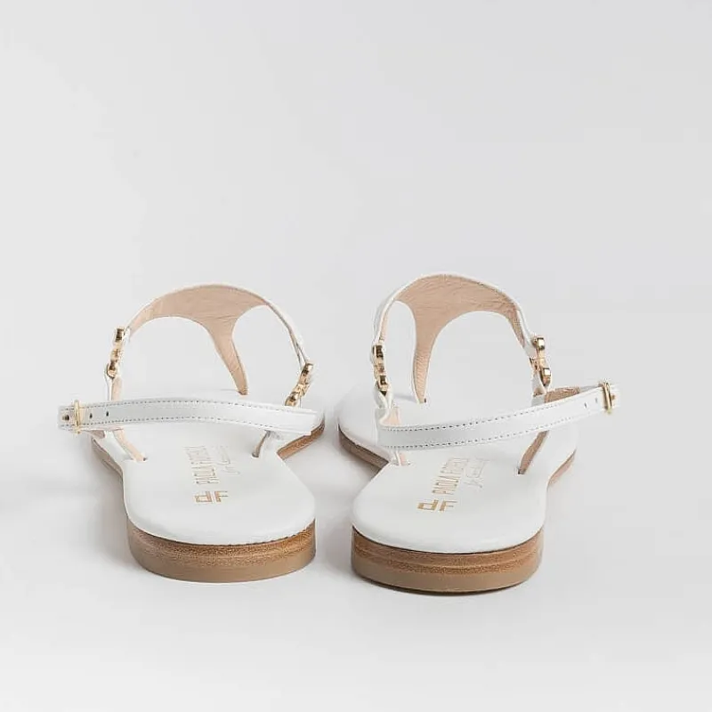 PAOLA FIORENZA - Sandali Bassi Infradito Triangolo - Bianco<Collezione Scarpe Donna Infradito