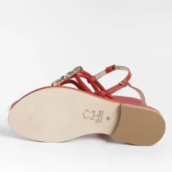 PAOLA FIORENZA - Sandali Bassi Infradito - Fb1001 - Rosso<Collezione Scarpe Donna Infradito