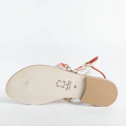 PAOLA FIORENZA - Sandali Bassi Infradito Triangolo - Corallo<Collezione Scarpe Donna Sandali Bassi
