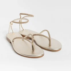 PAOLA FIORENZA - Sandali Bassi Infradito Fd03 - Ambra Platino<Collezione Scarpe Donna Infradito