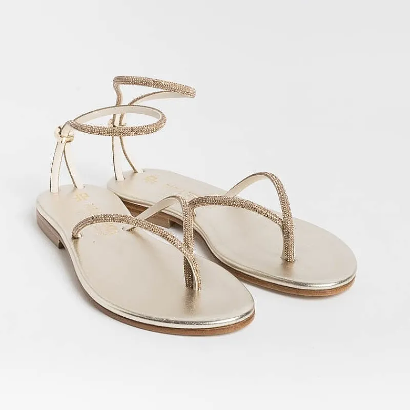 PAOLA FIORENZA - Sandali Bassi Infradito Fd03 - Ambra Platino<Collezione Scarpe Donna Infradito