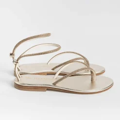 PAOLA FIORENZA - Sandali Bassi Infradito Fd03 - Ambra Platino<Collezione Scarpe Donna Infradito