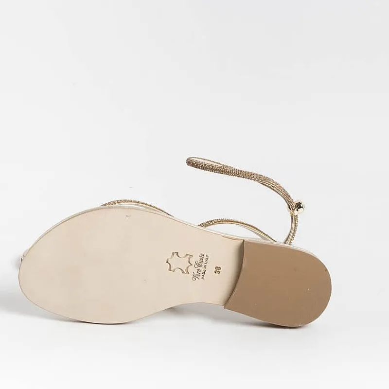 PAOLA FIORENZA - Sandali Bassi Infradito Fd03 - Ambra Platino<Collezione Scarpe Donna Infradito