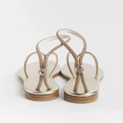 PAOLA FIORENZA - Sandali Bassi Infradito Fd03 - Ambra Platino<Collezione Scarpe Donna Infradito