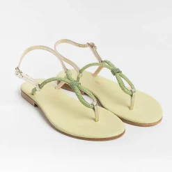 PAOLA FIORENZA - Sandali Bassi Infradito - Ss2336 - Verde<Collezione Scarpe Donna Sandali Bassi