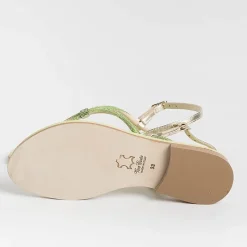 PAOLA FIORENZA - Sandali Bassi Infradito - Ss2336 - Verde<Collezione Scarpe Donna Sandali Bassi