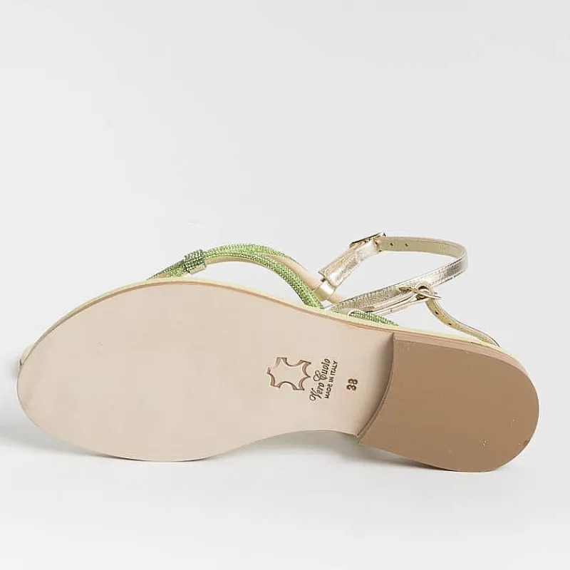PAOLA FIORENZA - Sandali Bassi Infradito - Ss2336 - Verde<Collezione Scarpe Donna Sandali Bassi