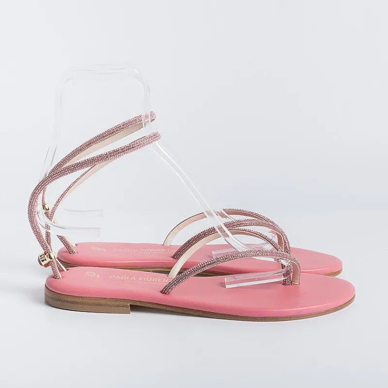 PAOLA FIORENZA - Sandali Bassi Infradito Fd03 - Rosa<Collezione Scarpe Donna Sandali Bassi