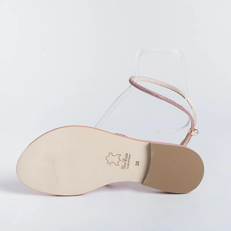 PAOLA FIORENZA - Sandali Bassi Infradito Fd03 - Rosa<Collezione Scarpe Donna Sandali Bassi