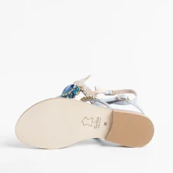 PAOLA FIORENZA - Sandali Bassi Infradito - Fb955 Azzurro<Collezione Scarpe Donna Sandali Bassi